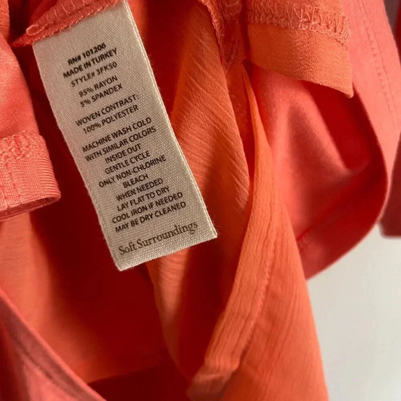 Soft Surroundings Layered Coral Top - Picture 6 of 9